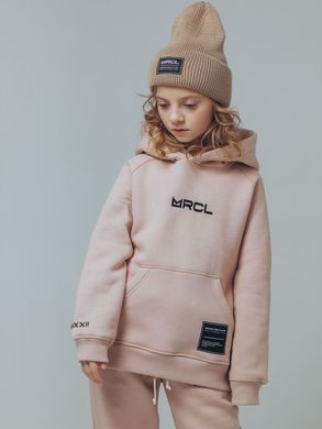Powder hoodie on fleece with embroidery for kids