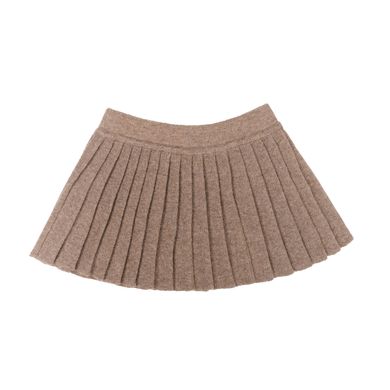 Pleated beige woolen skirt for girls
