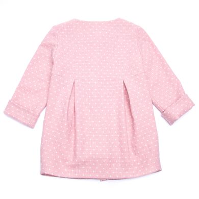 Pink demi-season woolen coat for a girl