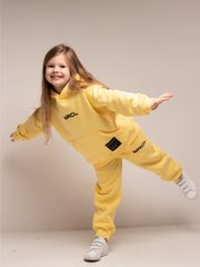 Yellow pants on fleece with embroidery for kids