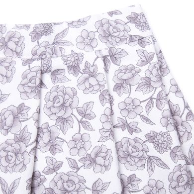 Skirt "Roses" cotton gray for a girl