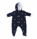 Warmed overalls "aircraft" with a hood blue for a child