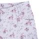 Gray cotton shorts with a floral print for girls