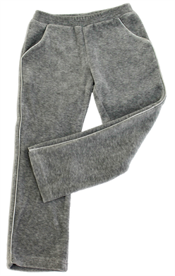 Gray and white corduroy universal sports suit