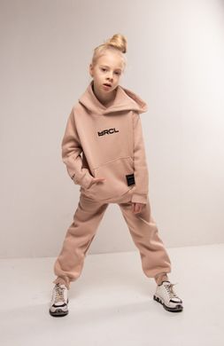 Powder hoodie on fleece with embroidery for kids
