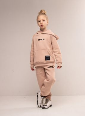 Powder hoodie on fleece with embroidery for kids