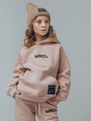 Powder hoodie on fleece with embroidery for kids