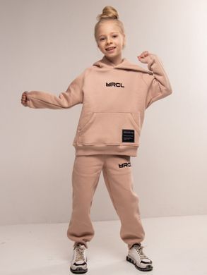 Powder hoodie on fleece with embroidery for kids