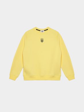 Yellow children's sweatshirt Emblem of Ukraine