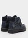 Blue leather winter boots with fur