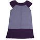 Gray-purple wool sundress with a bow on the zipper with a pleated bottom for girls
