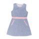 Sundress classic tweed blue with pink details on the zipper for girls/1