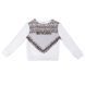 Raglan white wool with decor for girls