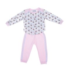 Light pink cotton pajamas for girls