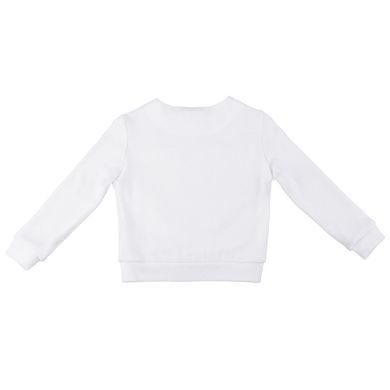 Raglan white wool with decor for girls