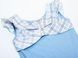 Blue knitted dress with cotton
