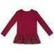 Burgundy cotton tunic with a polka dot bottom for a girl