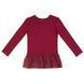 Burgundy cotton tunic with a polka dot bottom for a girl