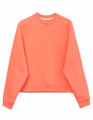 A stylish coral-colored sweatshirt for a girl