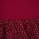 Burgundy cotton tunic with a polka dot bottom for a girl