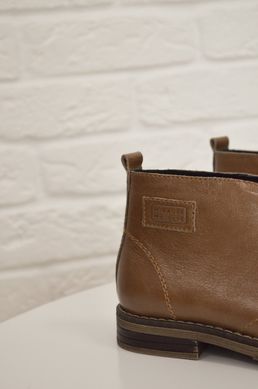 Brown leather deserts on a leather lining