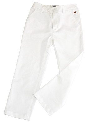 White cotton pants for a boy