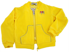 Yellow corduroy sports suit for girls