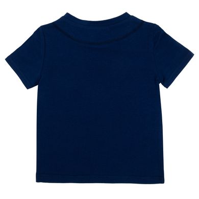 Blue cotton t-shirt with a print for a boy