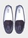 Gray leather and split leather moccasins