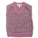 Pink knitted vest with a white dot