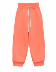 Warm coral-colored pants for girls