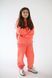 Warm coral-colored pants for girls