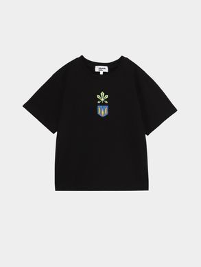 T-shirt black "Chestnut leaves"