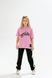 Pink T-shirt with a hood and Miracle print, 128