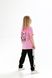 Pink T-shirt with a hood and Miracle print, 128