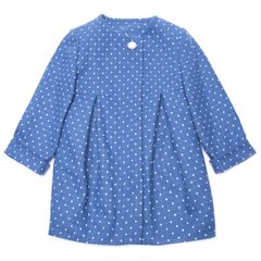 Blue demi-season woolen coat for a girl