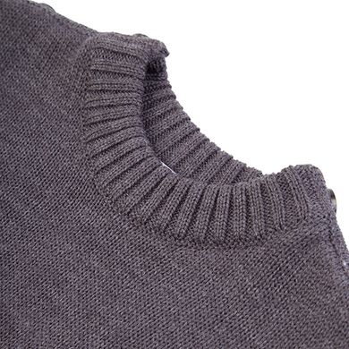 Gray knitted wool raglan for a boy
