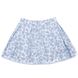 Blue cotton skirt "Roses" for a girl