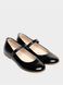 Black patent leather ballet flats on velcro