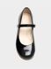 Black patent leather ballet flats on velcro