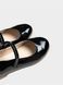 Black patent leather ballet flats on velcro