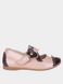 Beige lacquered leather shoes on velcro with flower