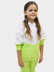 Bright lime green and white velor suit