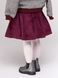 Burgundy Corduroy pleated skirt "bird" for girls