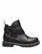 1/Demi-season black leather chelsea boots on fleece with detachable detail