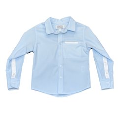 Blue cotton shirt for a boy
