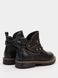 Demi-season black leather chelsea boots on fleece with detachable detail