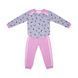 Gray cotton pajamas with a print with owls for girls