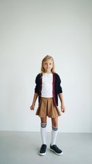 Beige skirt-shorts for a girl