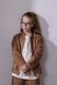 Brown jacket eco suede bomber on the zipper, brown, 140